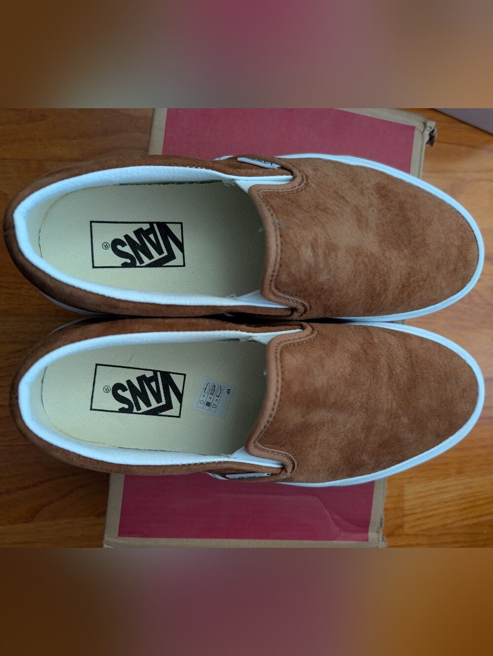 Women's Tan Suede Platform Vans 8
